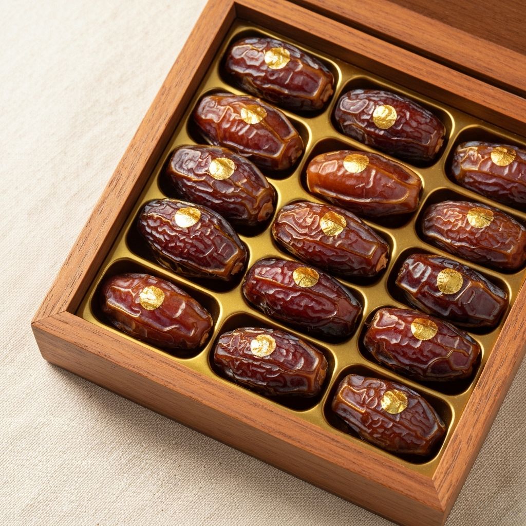 Luxury Medjool dates wooden gift box